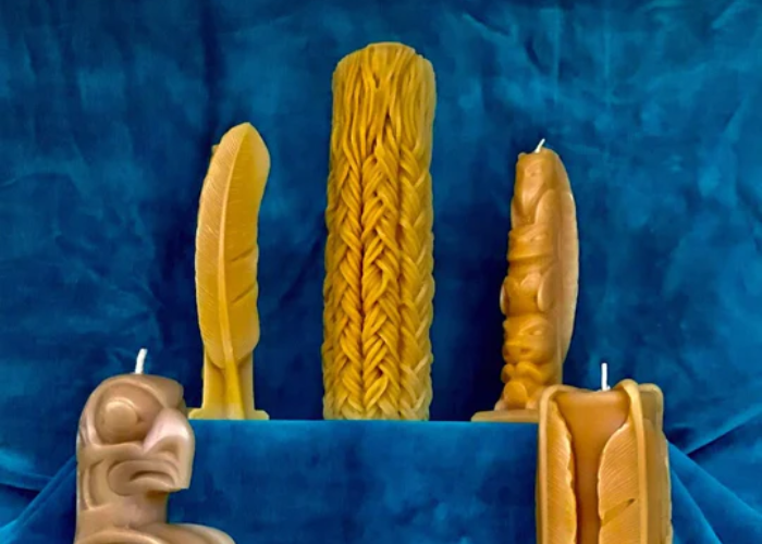 Red Sky Candles: Beeswax Candles Carving Indigenous Heritage