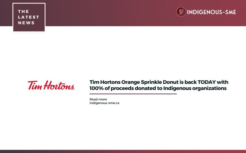 Tim Hortons Orange Sprinkle Donut is back TODAY with 100% of proceeds donated to Indigenous organizations